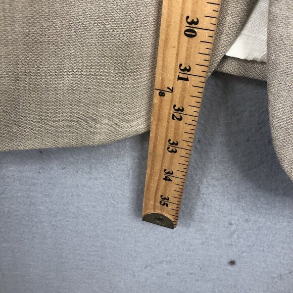 Oscar De La Renta Blazer Mens 46R  Cream Silk Wool Sport Coat Jacket Career - Picture 5 of 16